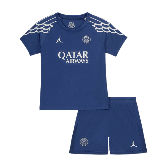 Kit de fútbol visitante del PSG para niños (Kit y pantalón corto) 2024/25, azul marino