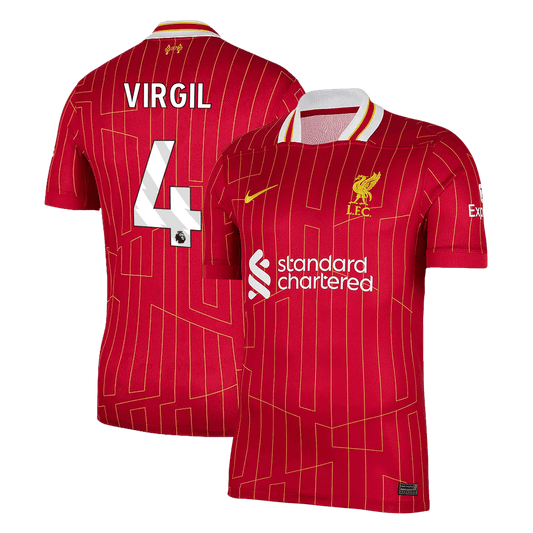 Camiseta de fútbol local VIRGIL #4 del Liverpool 2024/25