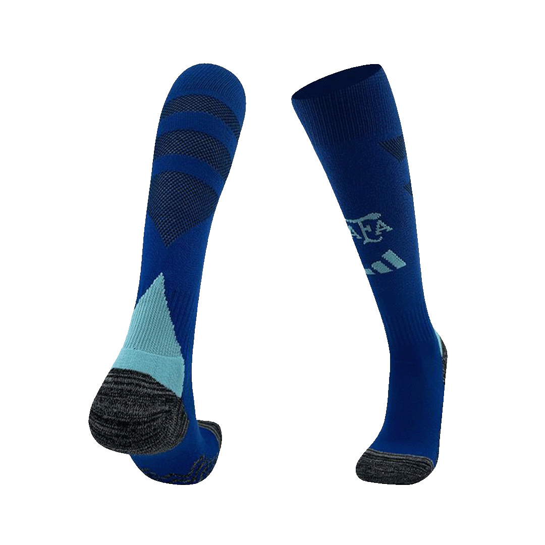 Kit de camiseta de visitante de Argentina para niños (camiseta, pantalón corto y medias) para la Copa América 2024