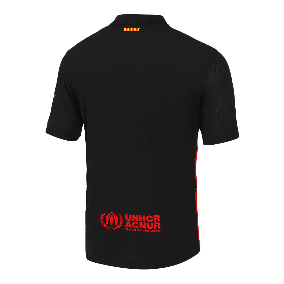 Camiseta de fútbol visitante auténtica del Barcelona x Travis Scott 2024/25, negra