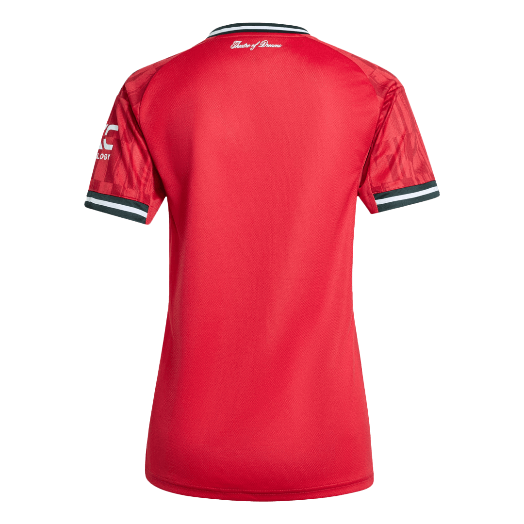 Camiseta de fútbol local del Manchester United para mujer 2025/26, roja