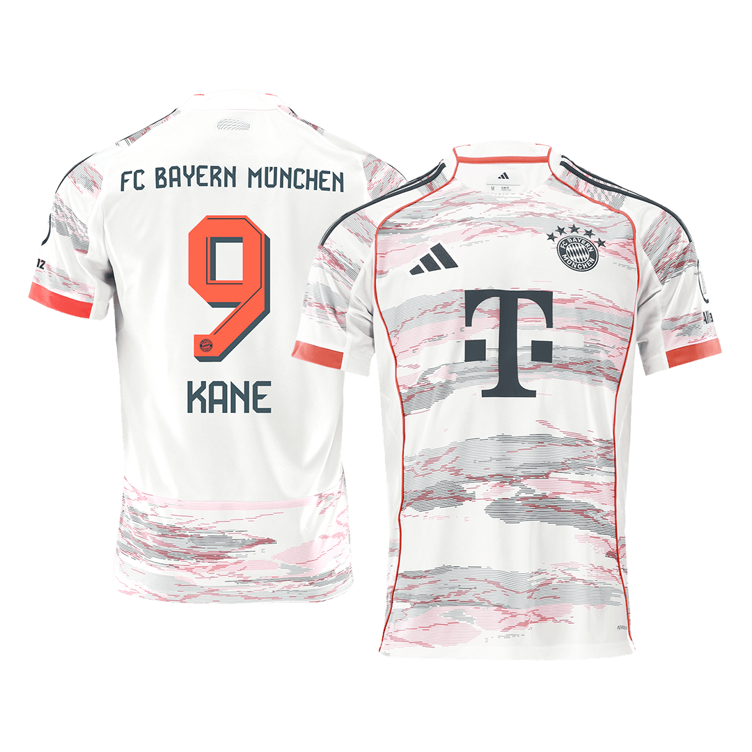 Camiseta de visitante del Bayern Múnich KANE #9 2025/26, blanca