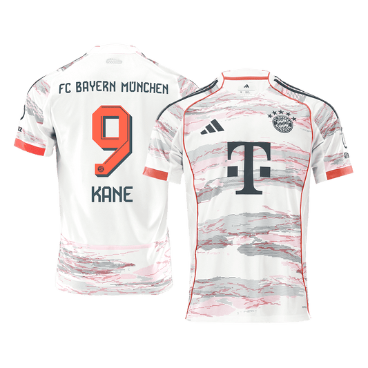 Camiseta de visitante del Bayern Múnich KANE #9 2025/26, blanca