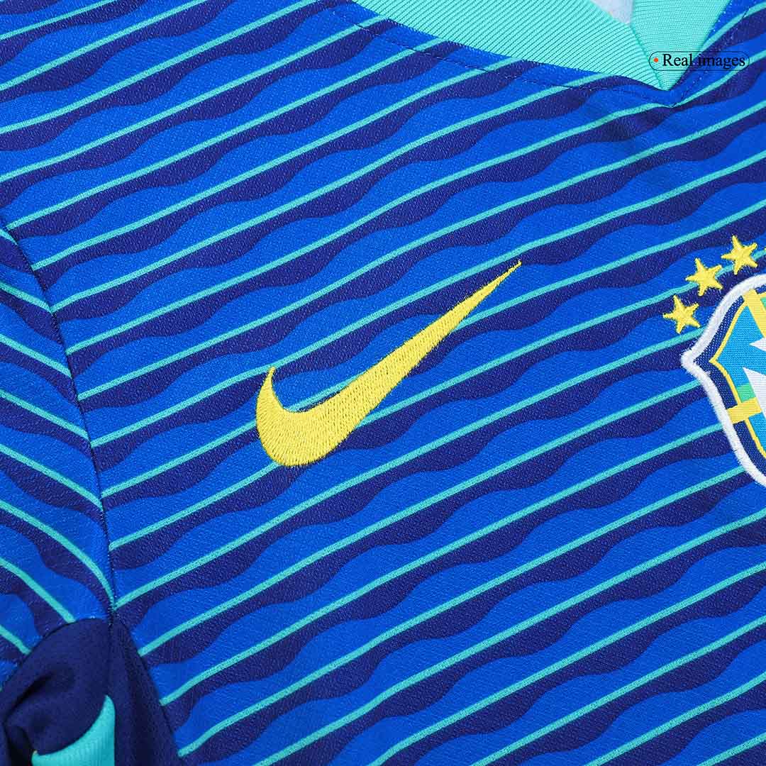 Kit de fútbol visitante de Brasil para niños (camiseta, pantalón corto y medias) Copa América 2024