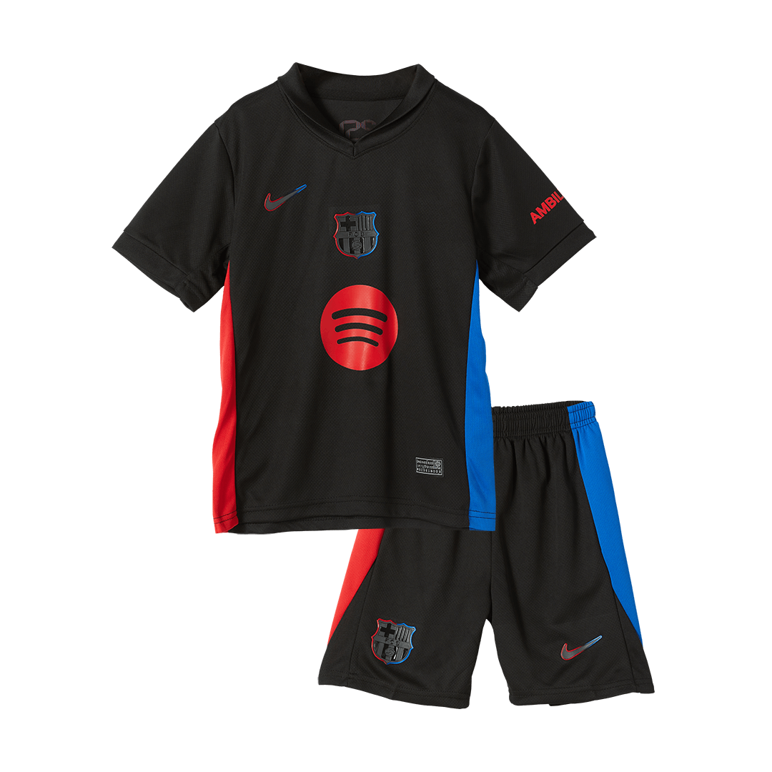Kit de visitante del Barcelona para niño (Kit y pantalón corto) 2024/25 - Logotipo de Spotify sin texto