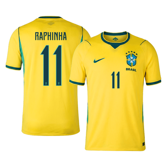 RAPHINHA #11 Camiseta de local de Brasil para el Mundial 2026 Amarilla
