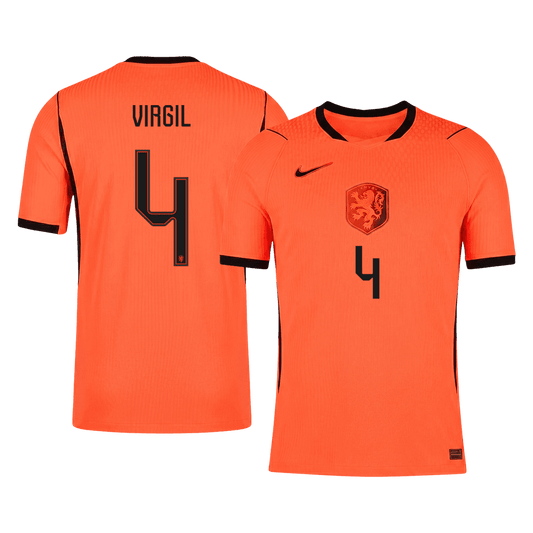 Auténtica camiseta de local de la selección de los Países Bajos, VIRGIL #4, temporada 2026