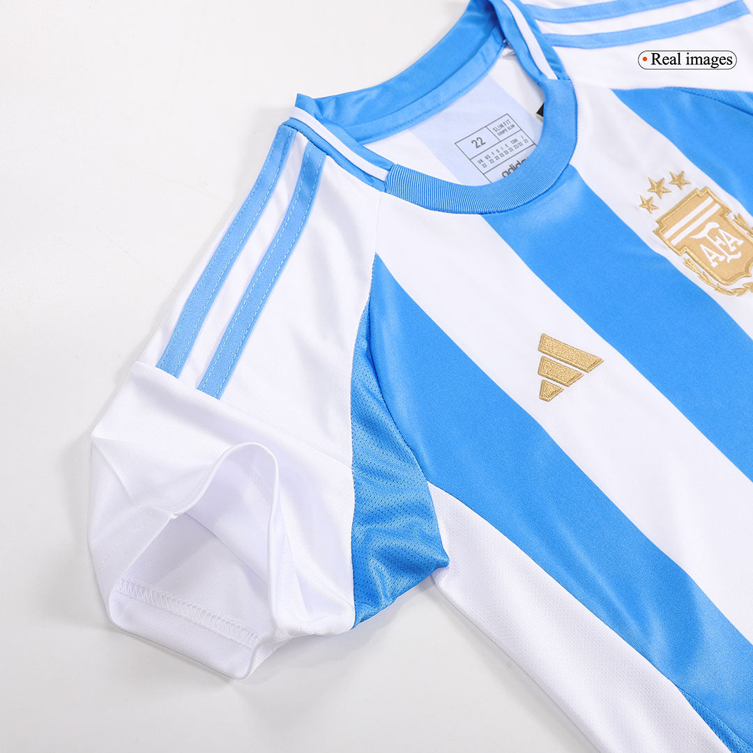 Kit de fútbol local de Argentina para niños (Kit y pantalón corto) 2024