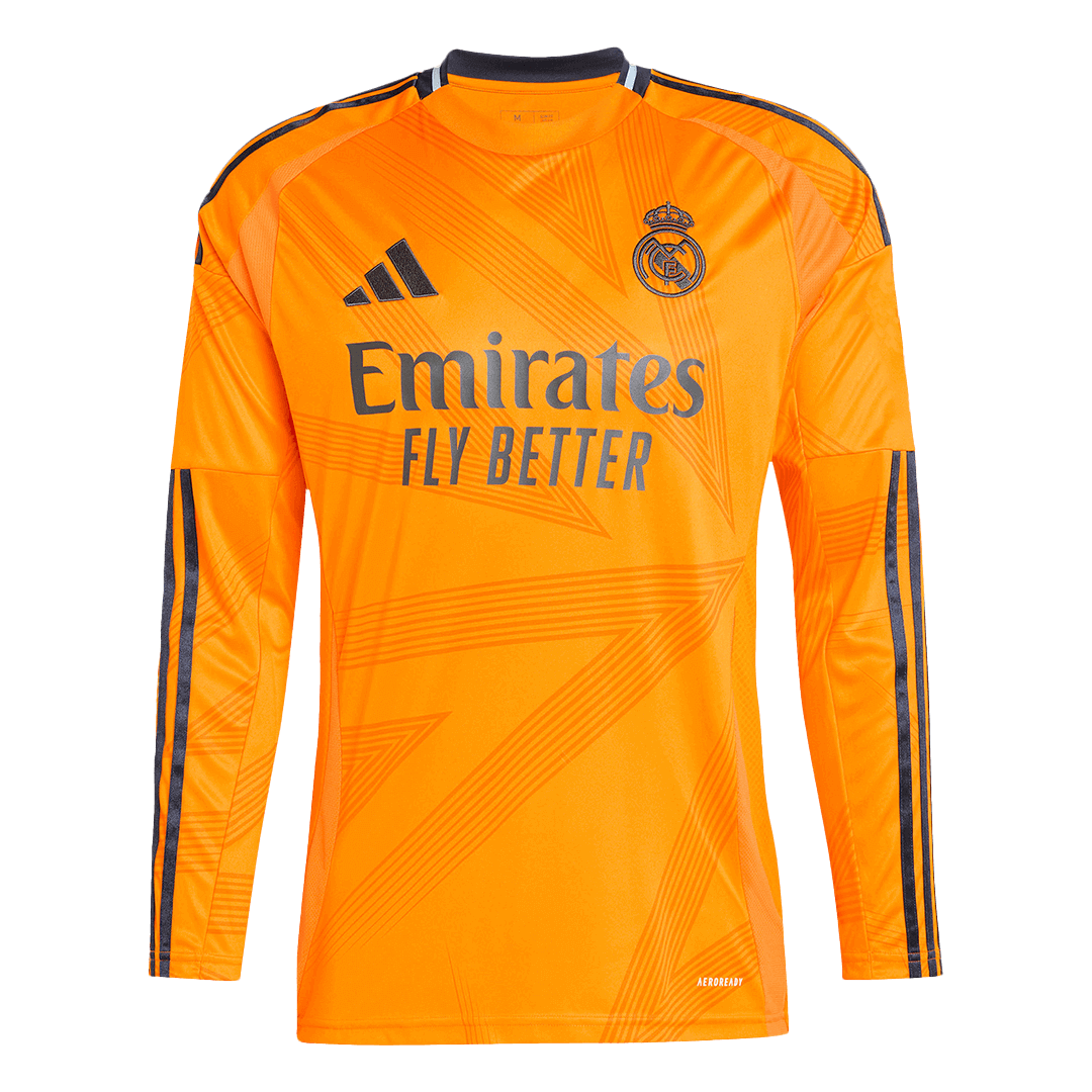 Camiseta de fútbol de manga larga de visitante del Real Madrid (talla grande)