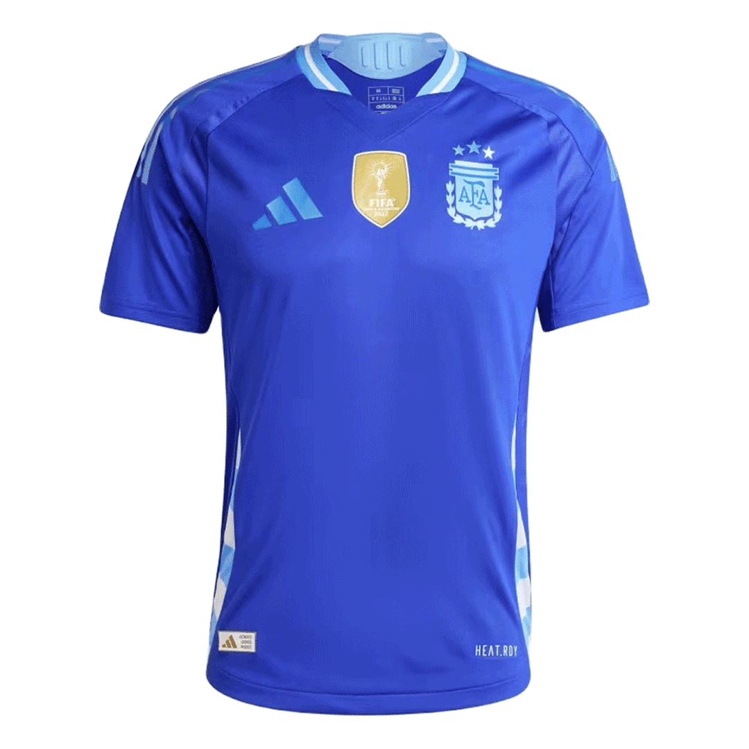 Camiseta de fútbol visitante auténtica de MESSI #10 Argentina 2024