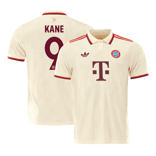 Camiseta de fútbol de visitante auténtica de KANE #9 del Bayern Múnich 2024/25 (UCL)