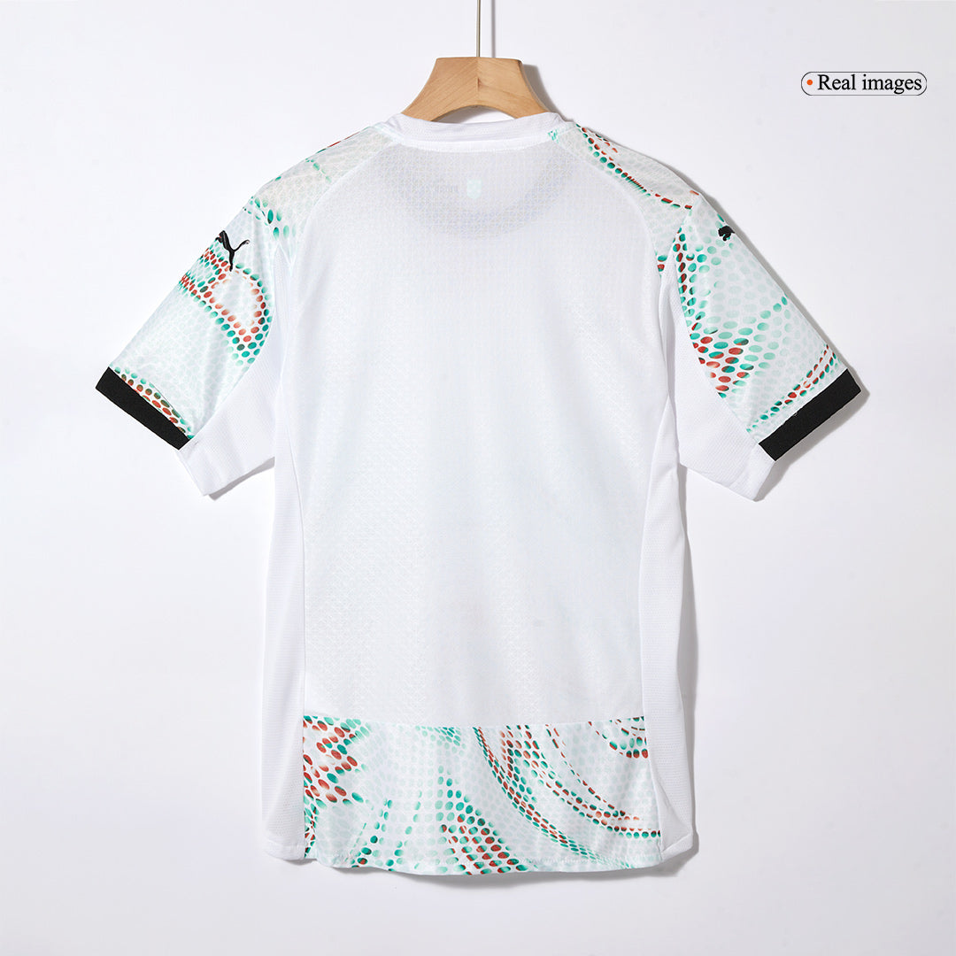 Camiseta de fútbol visitante auténtica de Ronaldo #7 de Portugal 2025, blanca