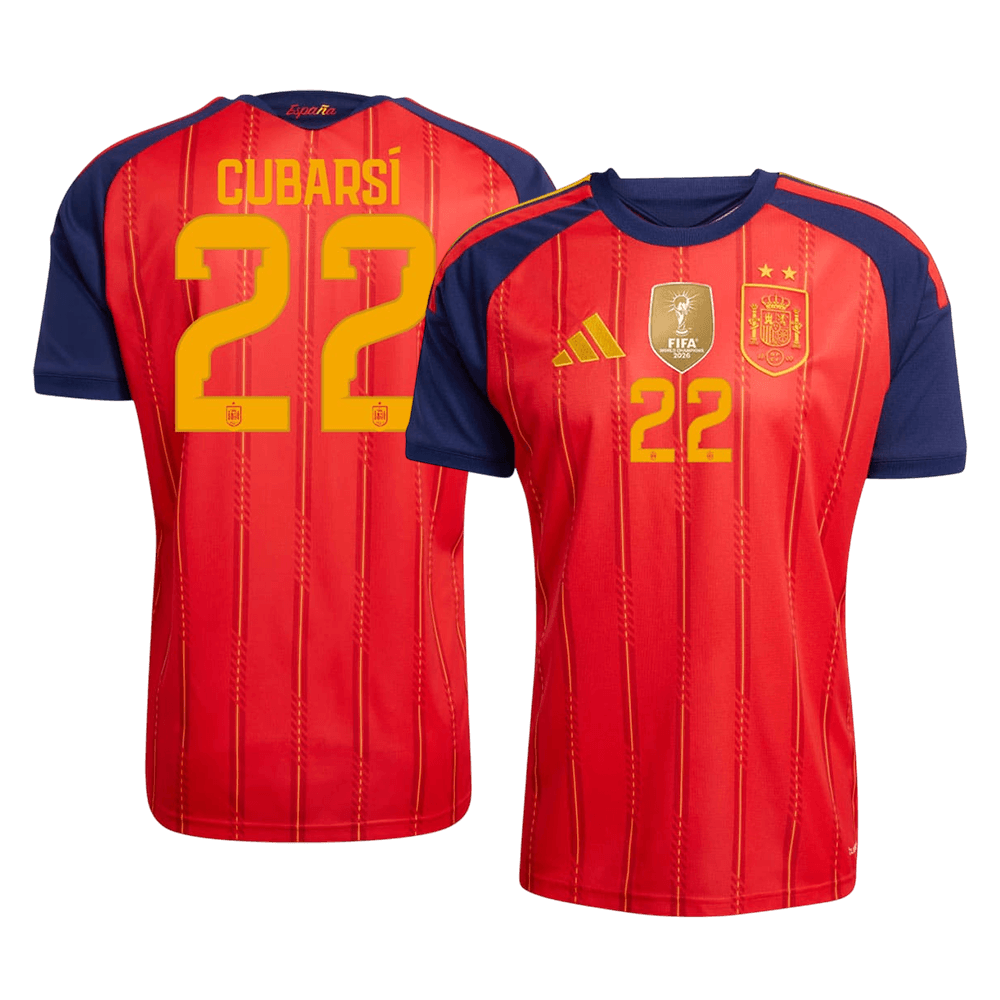 Auténtica camiseta de local de la selección española de fútbol de Cubasí #22, temporada 2026