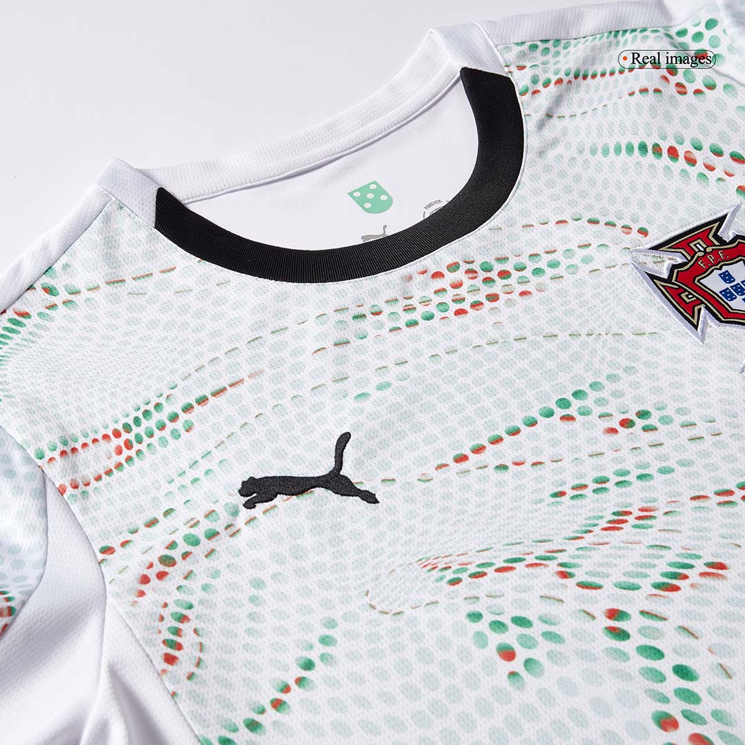 Camiseta de fútbol de manga larga de visitante de Portugal 2025, blanca
