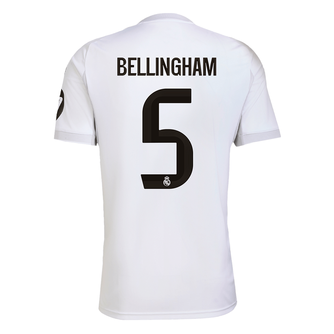 Camiseta de fútbol local del Real Madrid BELLINGHAM #5 2025/26