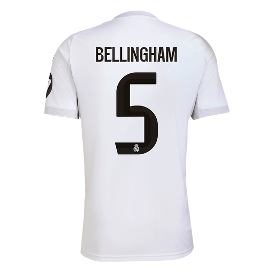 Camiseta de fútbol local del Real Madrid BELLINGHAM #5 2025/26