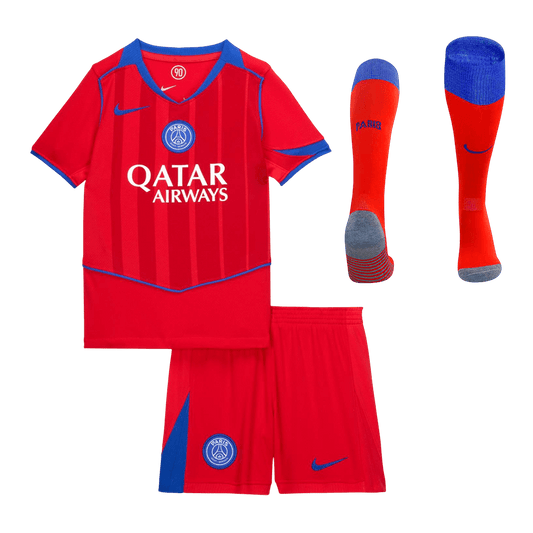 Kit de fútbol infantil de visitante del PSG (Kit, pantalón corto y medias) 2025/26
