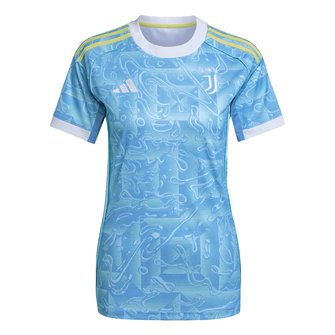 Camiseta de fútbol visitante de la Juventus para mujer 2025/26, azul