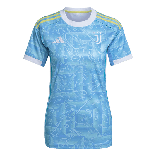 Camiseta de fútbol visitante de la Juventus para mujer 2025/26, azul