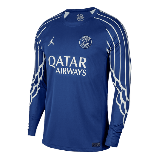 Camiseta de fútbol de manga larga de visitante del PSG 2024/25, color azul marino