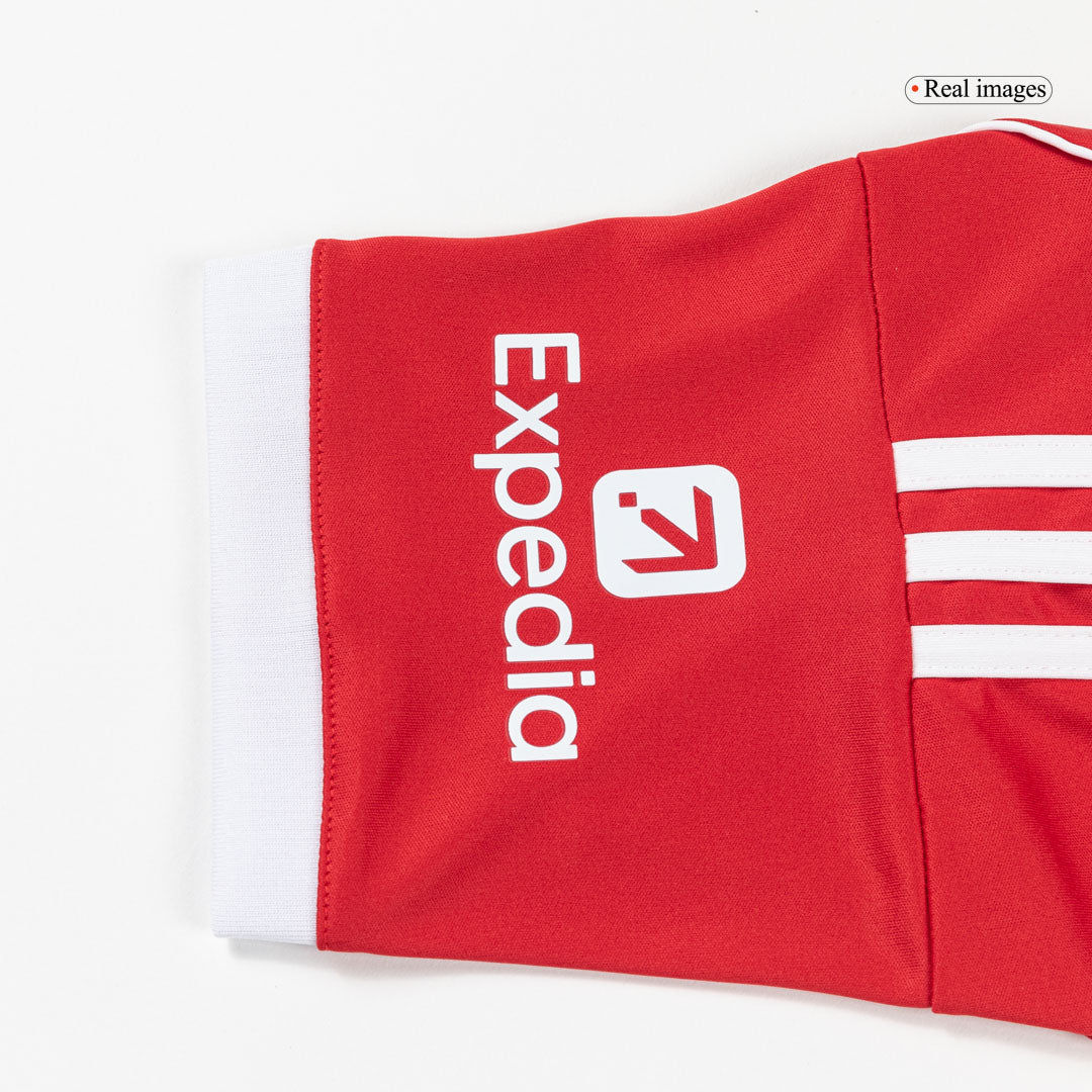 Kit de camiseta de fútbol local del Liverpool para niños (camiseta, pantalón corto y calcetines) 2025/26