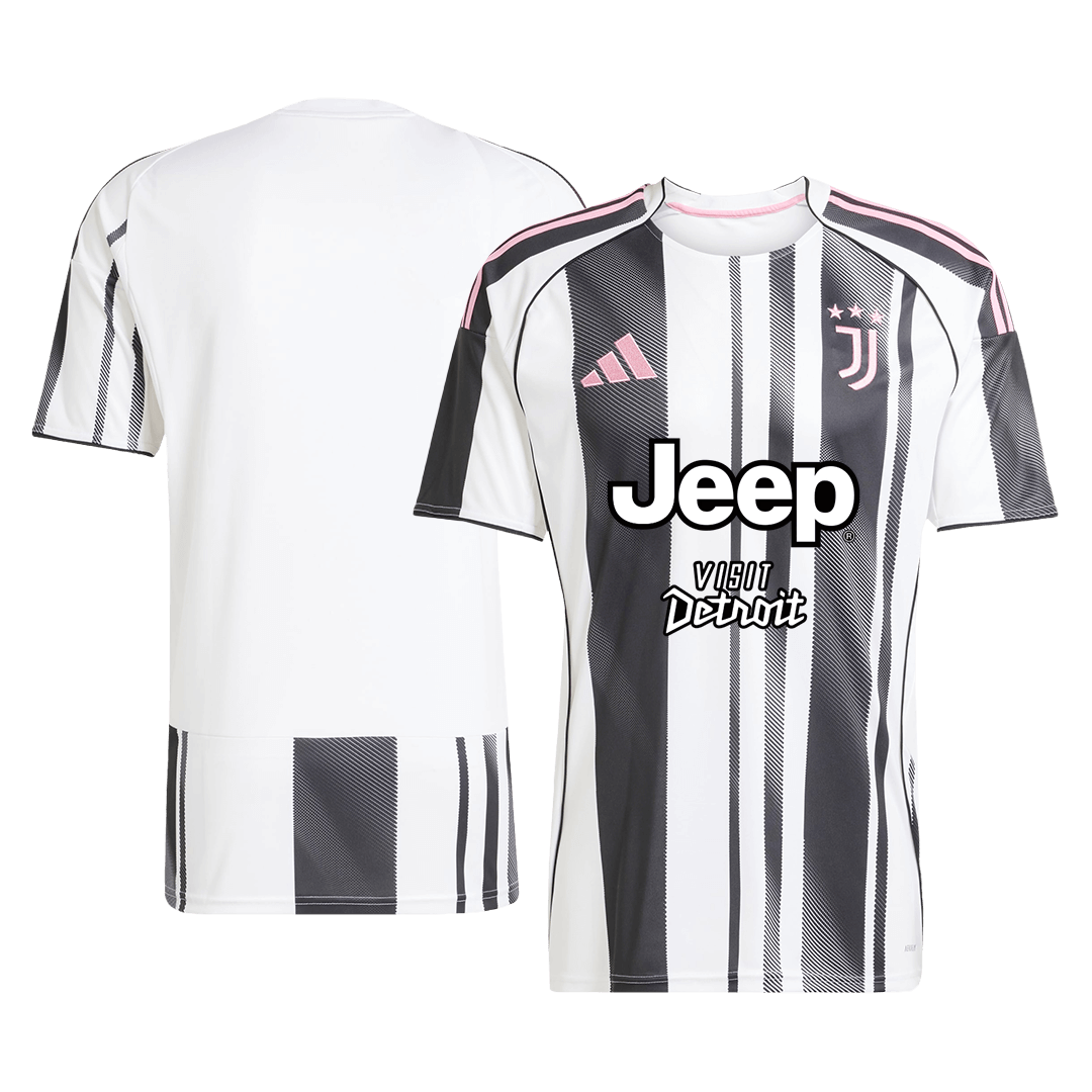 Kit de camiseta de fútbol local de la Juventus (camiseta y pantalones cortos) 2025/26, negro y blanco