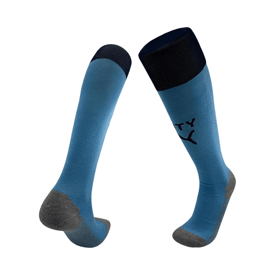 Calcetines de local del Manchester City para niños 25/26 en azul