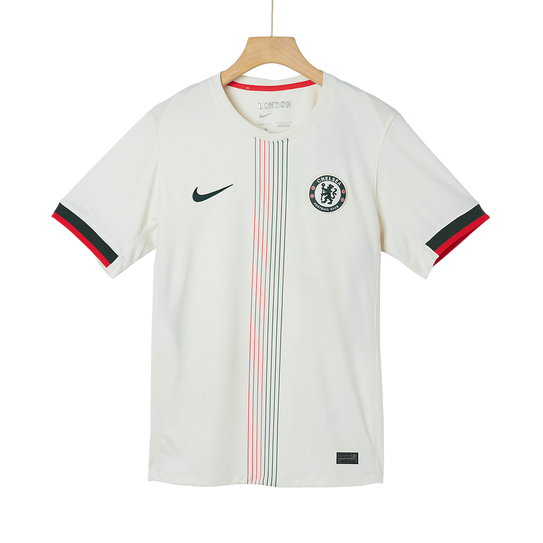 Kit de visitante del Chelsea (camiseta, pantalones cortos y calcetines) 2025/26, color blanco