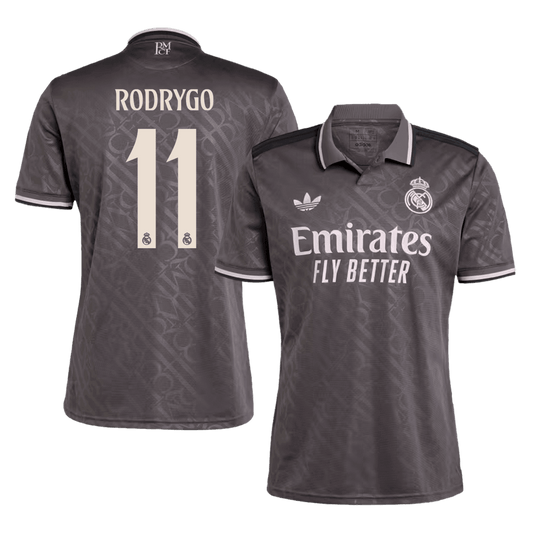 Camiseta de fútbol del Real Madrid RODRYGO #11 Tercera equipación - Super (Grande)