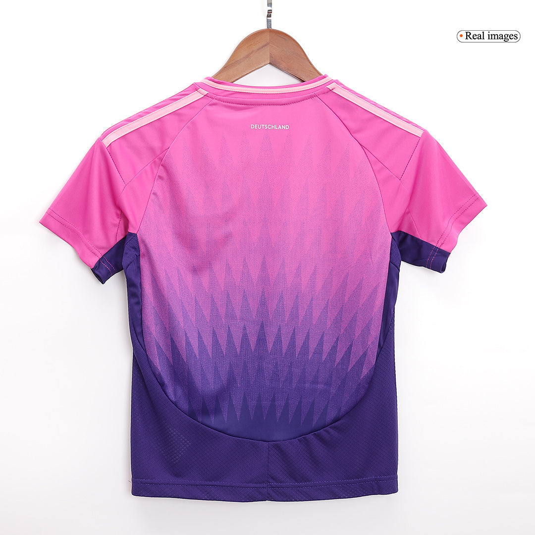 Kit de camiseta de fútbol visitante de Alemania para niños (camiseta, pantalón corto y calcetines) para la Eurocopa 2024