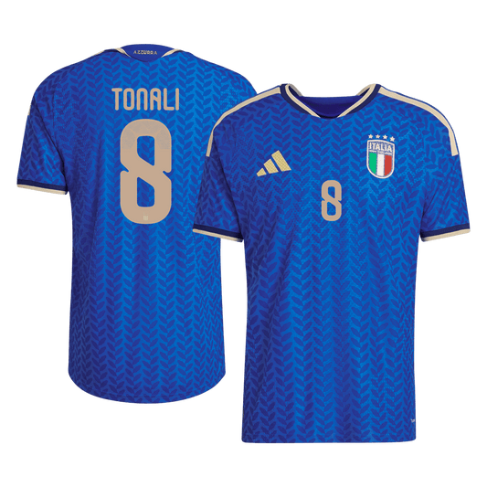 Camiseta de local de Italia TONALI #8 para hombre, Copa Mundial 2026 - Corte ajustado
