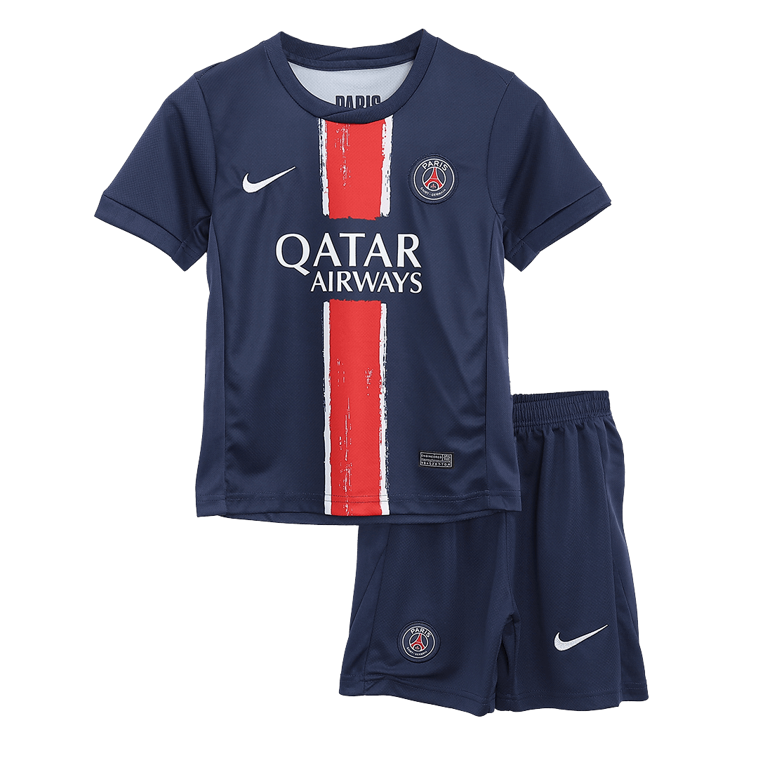 Kit de camiseta de fútbol local del PSG para niños (camiseta, pantalón corto y calcetines) 2024/25
