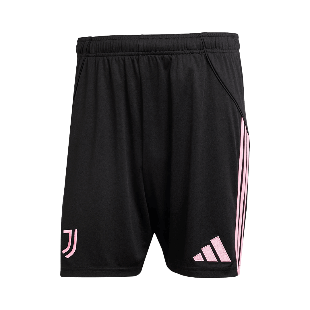 Kit de camiseta de fútbol local de la Juventus (camiseta y pantalones cortos) 2025/26, negro y blanco