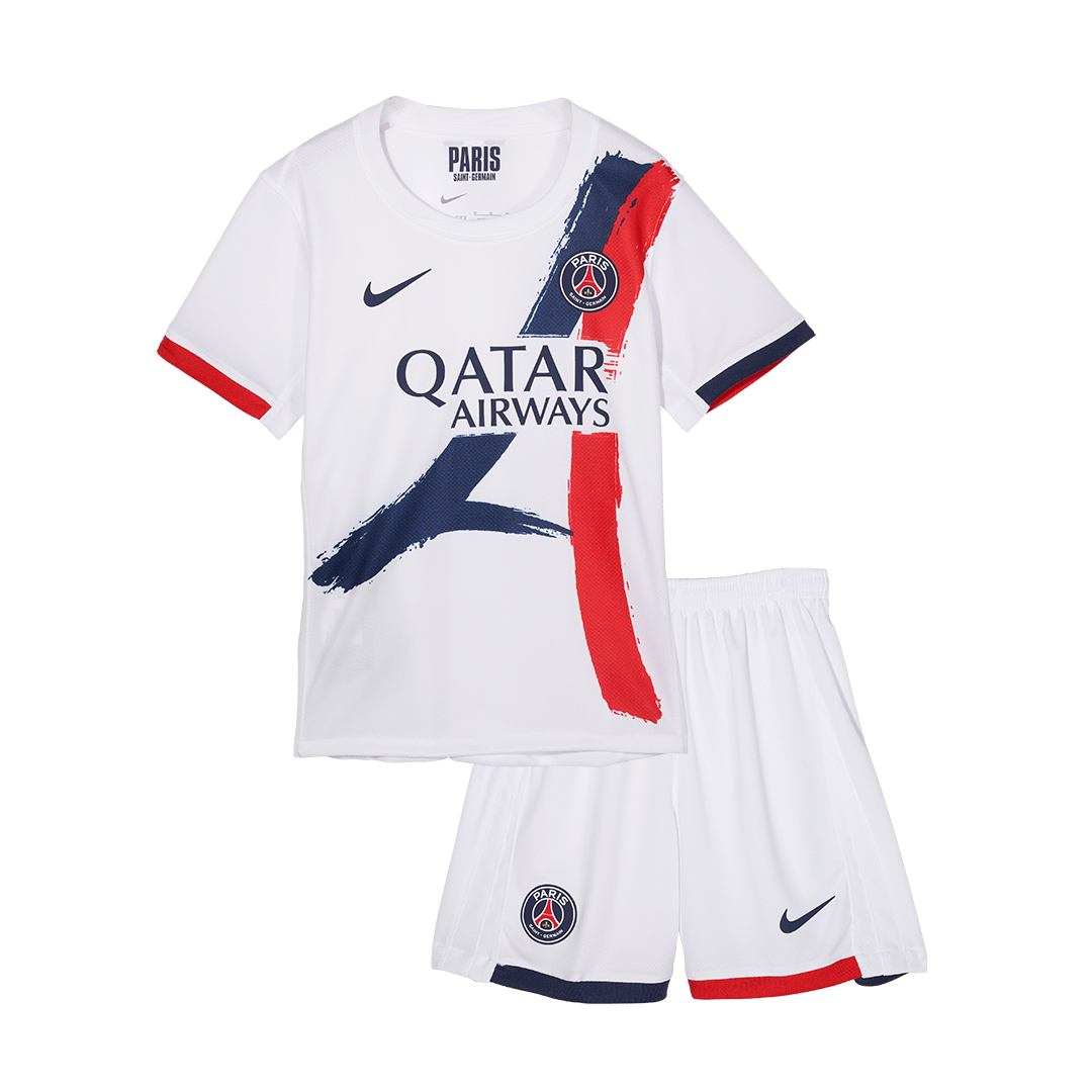 Kit de camiseta de fútbol visitante del PSG para niños (camiseta y pantalones cortos)