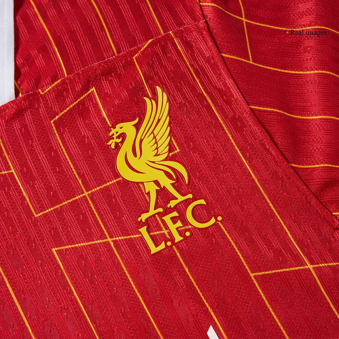 Camiseta de fútbol local auténtica de DIOGO J. #20 del Liverpool 2024/25, roja - UCL