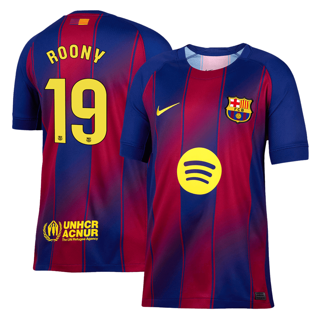 Camiseta de fútbol local del Barcelona ROONY #19 2025/26