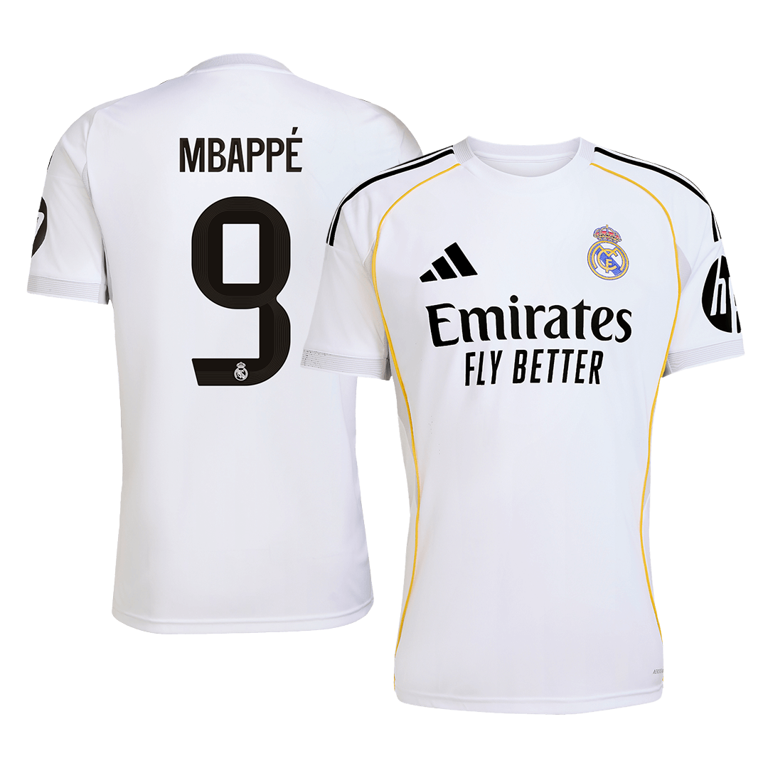 Camiseta de fútbol local del Real Madrid MBAPPÉ #9 2025/26