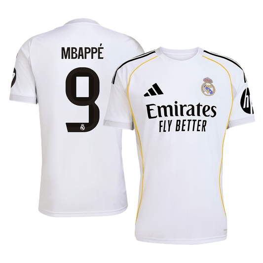 Camiseta de fútbol local del Real Madrid MBAPPÉ #9 2025/26