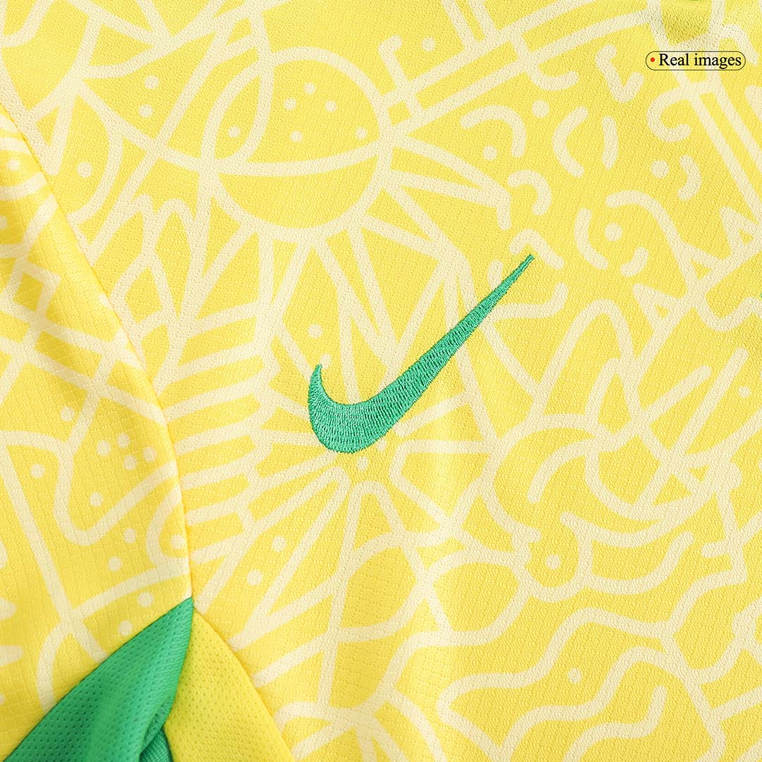 Kit de fútbol local de Brasil para niños (camiseta y pantalón corto) Copa América 2024