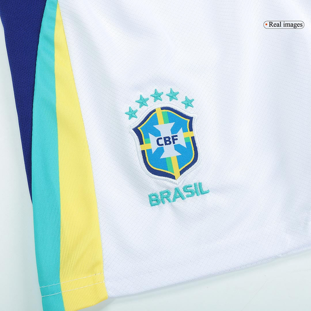 Kit de fútbol visitante de Brasil para niños (camiseta, pantalón corto y medias) Copa América 2024