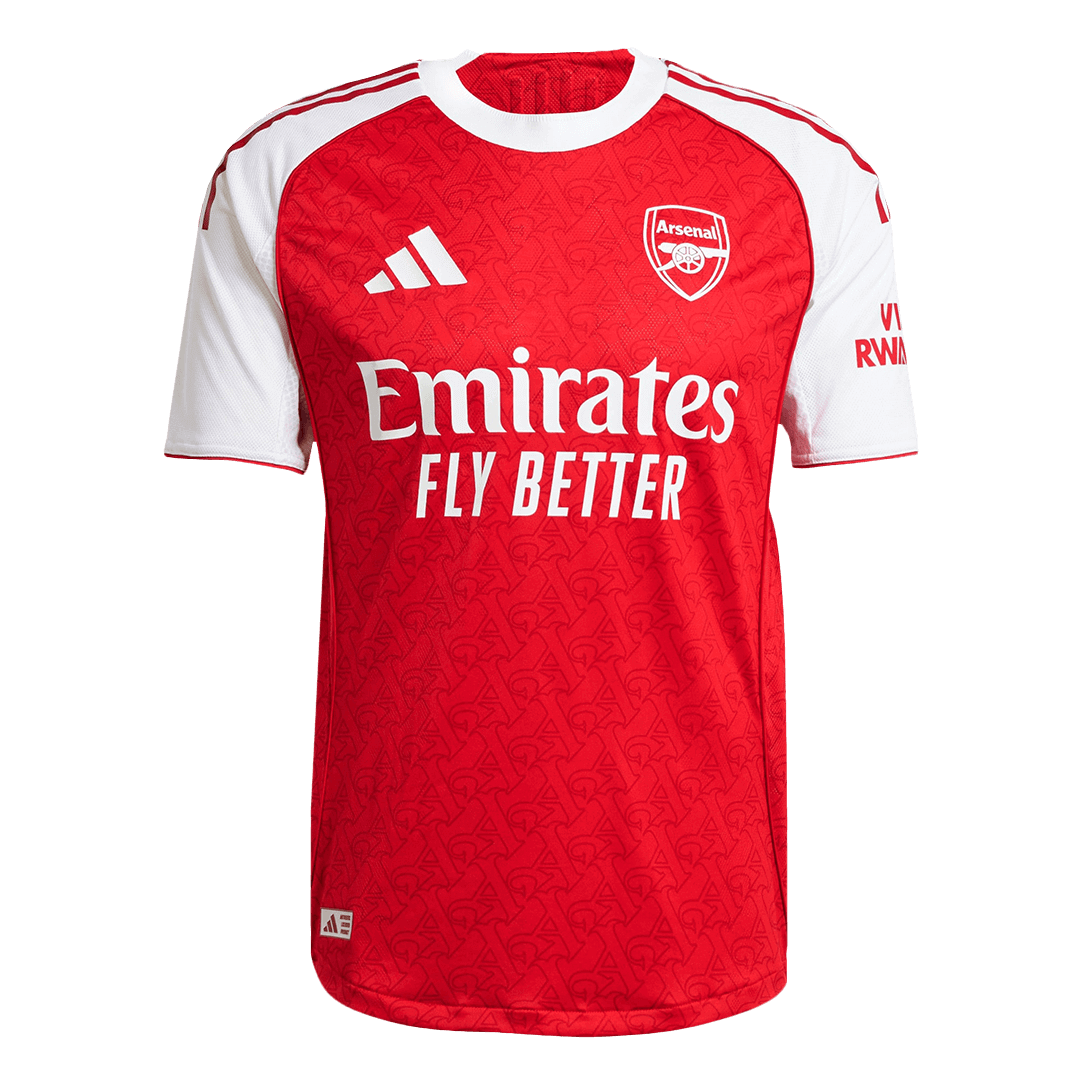 Camiseta de fútbol local auténtica del Arsenal ØDEGAARD #8 2025/26, roja