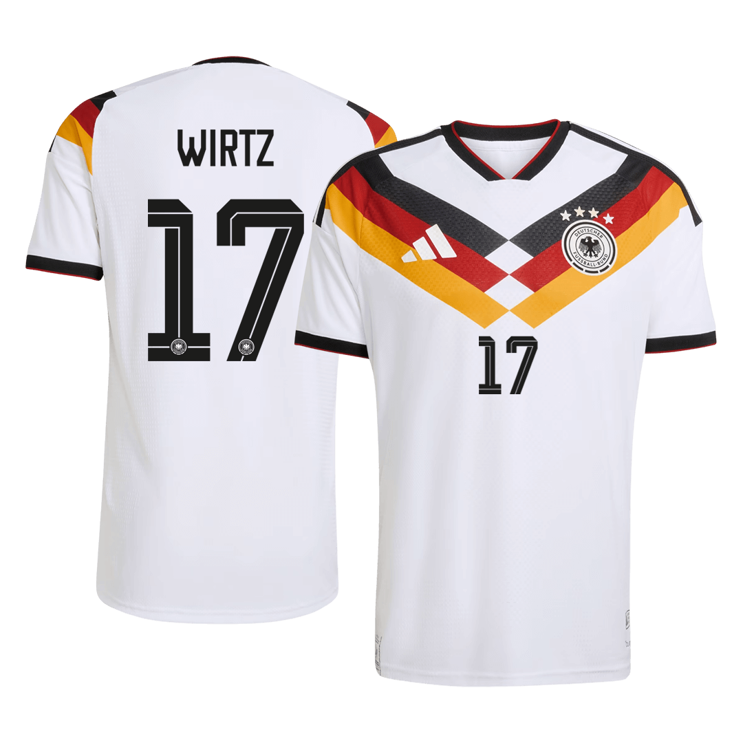 Camiseta de fútbol local auténtica de WIRTZ #17 de Alemania 2026