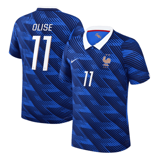 Camiseta de fútbol de local de Francia, versión jugador, OLISE #11, 2026