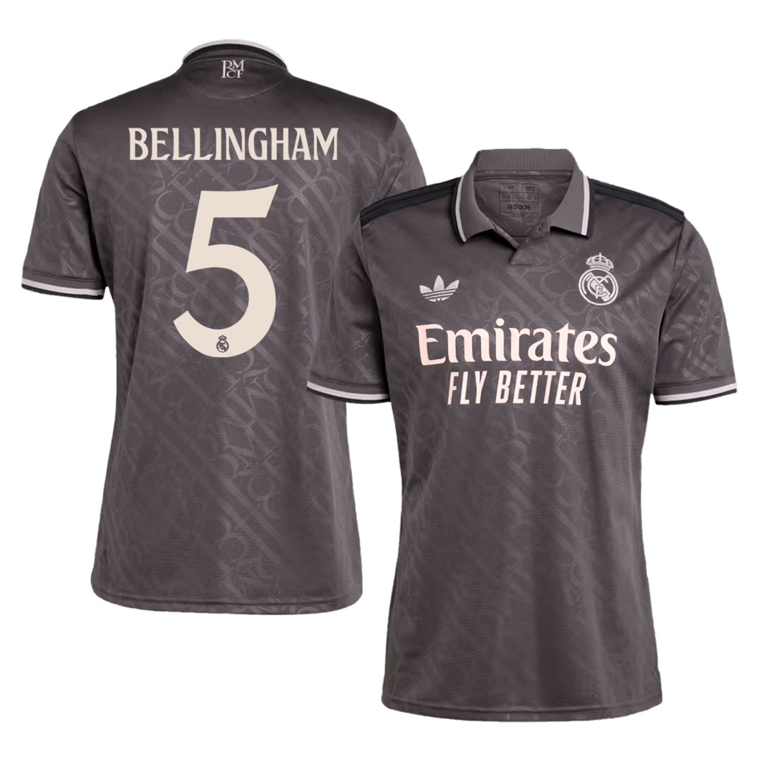 Camiseta de fútbol del Real Madrid BELLINGHAM #5 (3.ª equipación) - Supergrande (Grande)