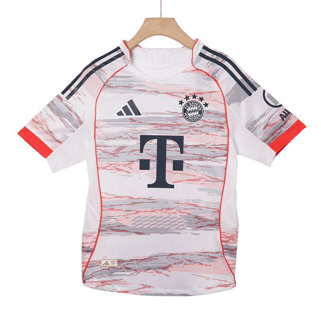 Camiseta de fútbol de visitante auténtica OLISE #17 del Bayern Múnich 2025/26