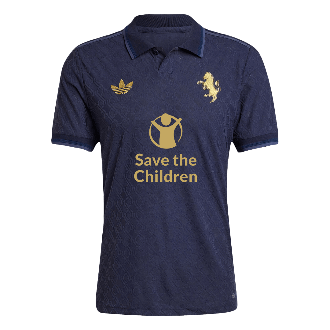 Camiseta de fútbol de visitante de la Juventus VLAHOVIĆ #9 2024/25 - Patrocinador de Save The Children