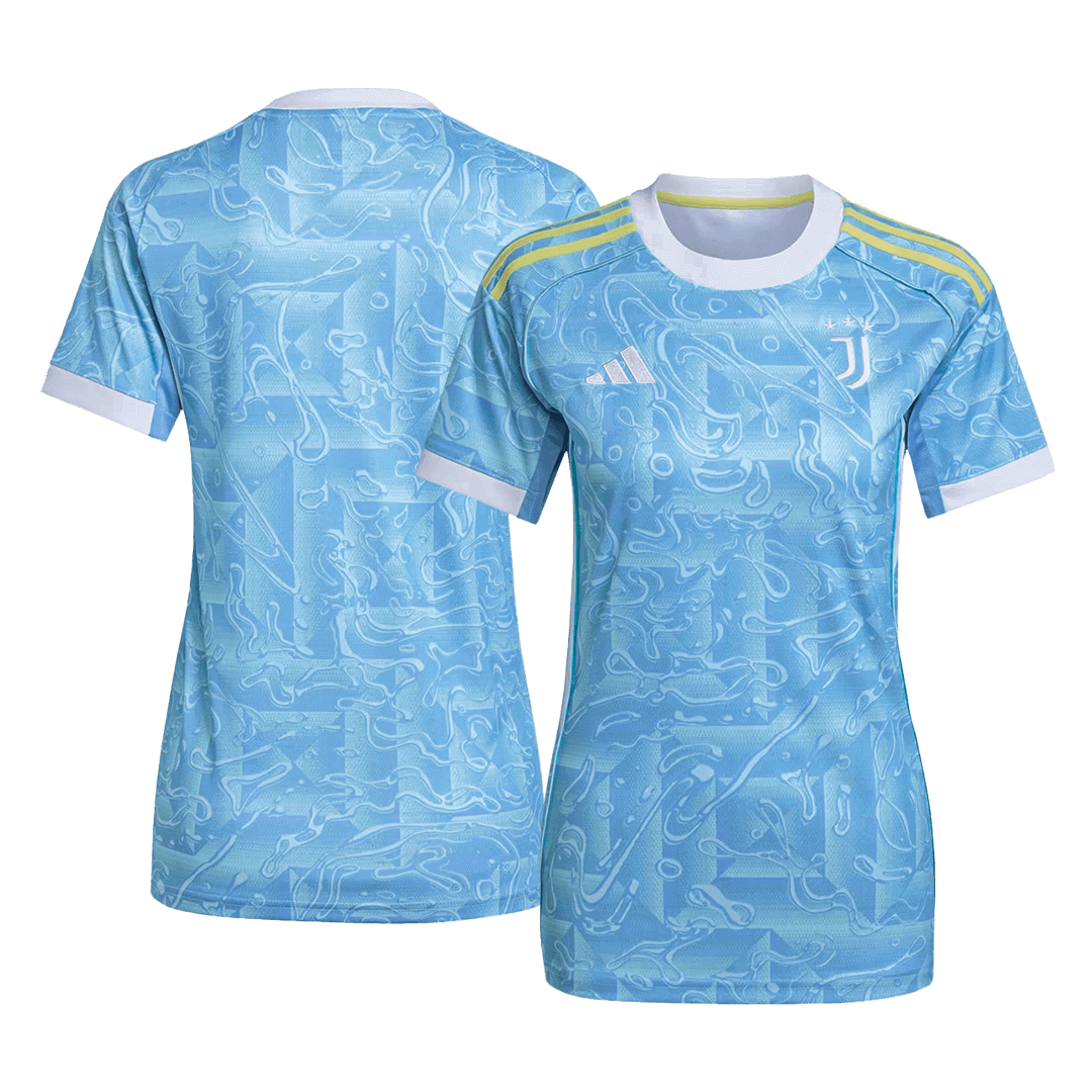 Camiseta de fútbol visitante de la Juventus para mujer 2025/26, azul