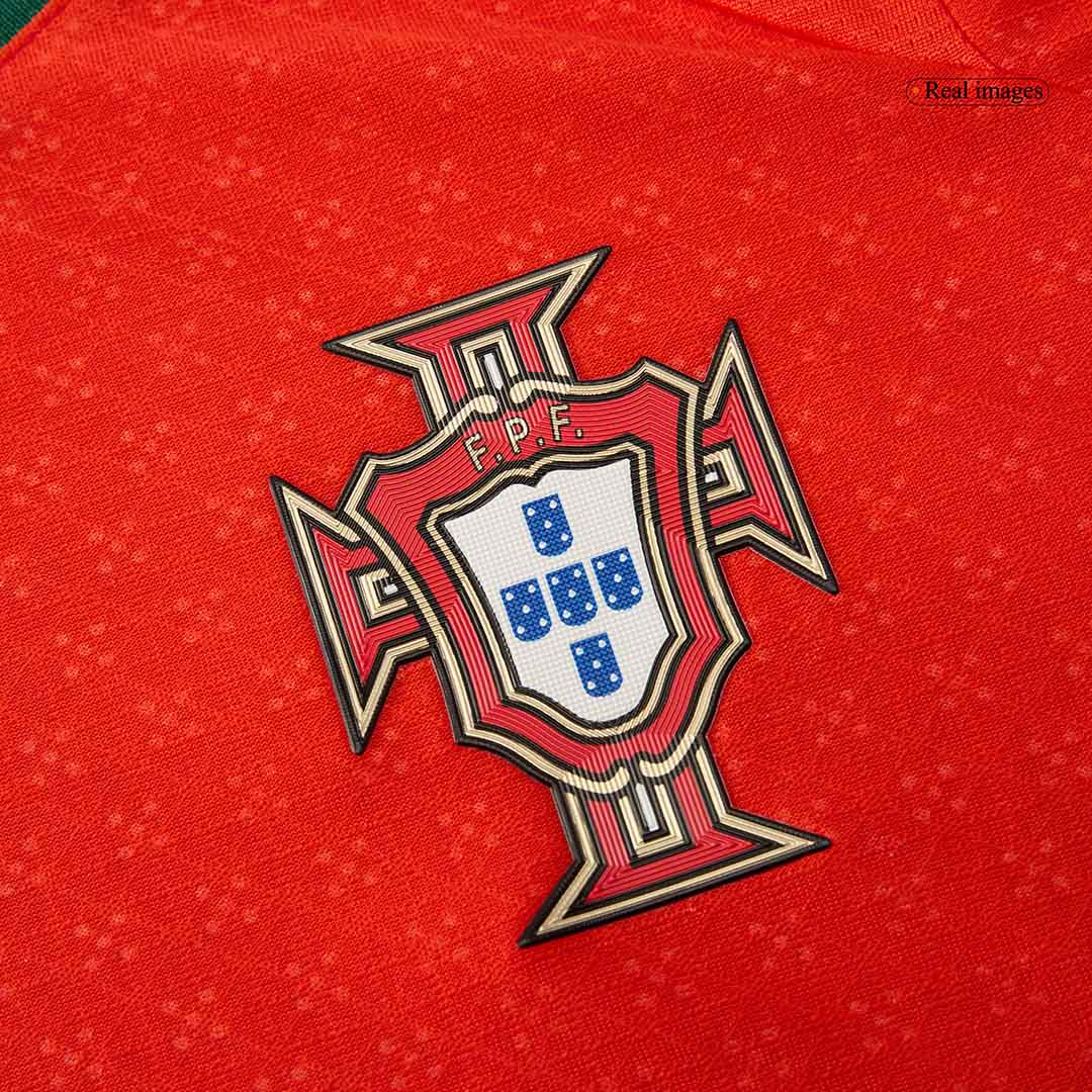 Camiseta de fútbol local auténtica de Ronaldo #7 Portugal 2025, roja