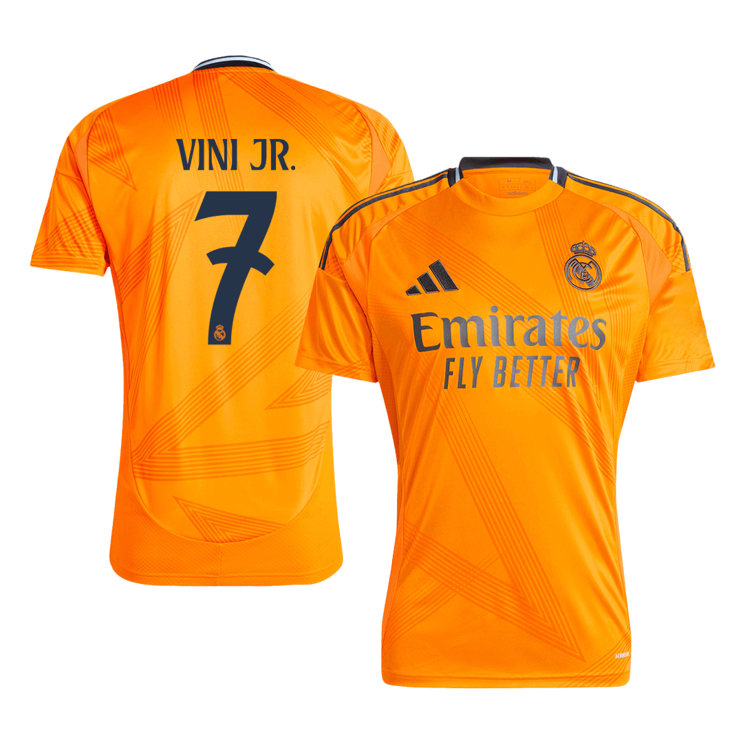 Camiseta de fútbol visitante VINI JR. #7 del Real Madrid (grande)