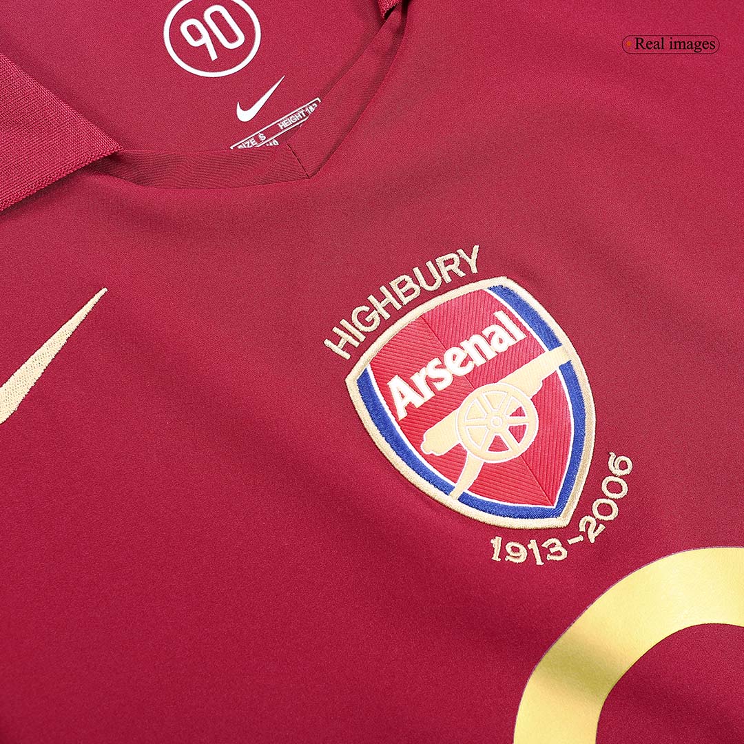 Camiseta de fútbol retro BERGKAMP #10 2005/06 Arsenal local